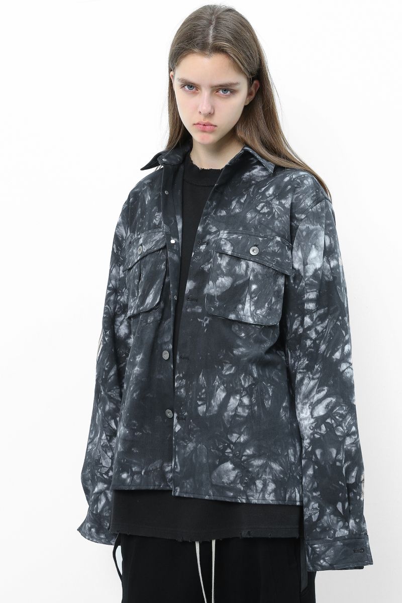 Unknown World Cloud Stained Ink Washed Jacket