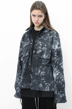 Unknown World Cloud Stained Ink Washed Jacket