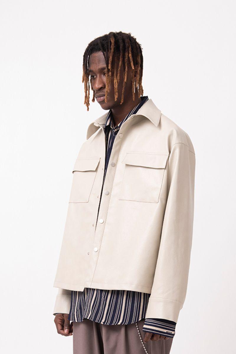 Empty Reference Apricot Leather Jacket