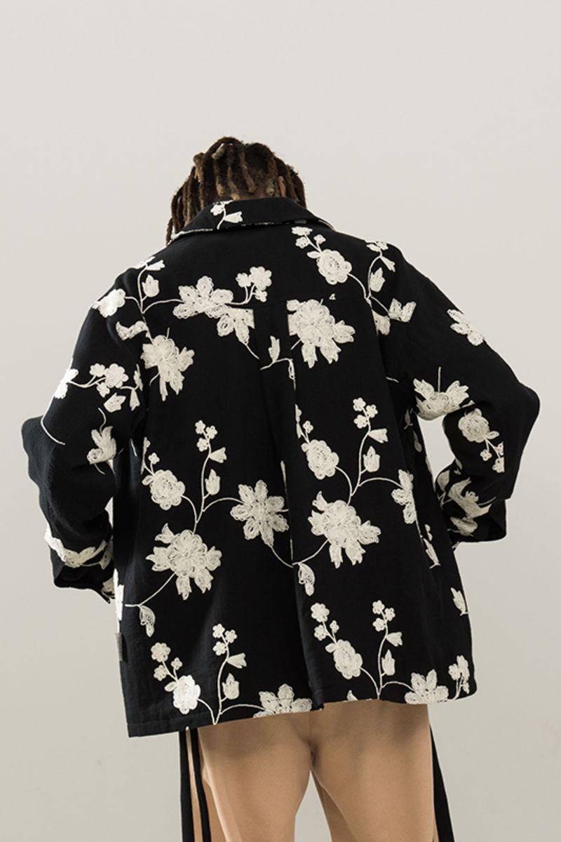 Empty Reference Embroidered Flowers Jacket