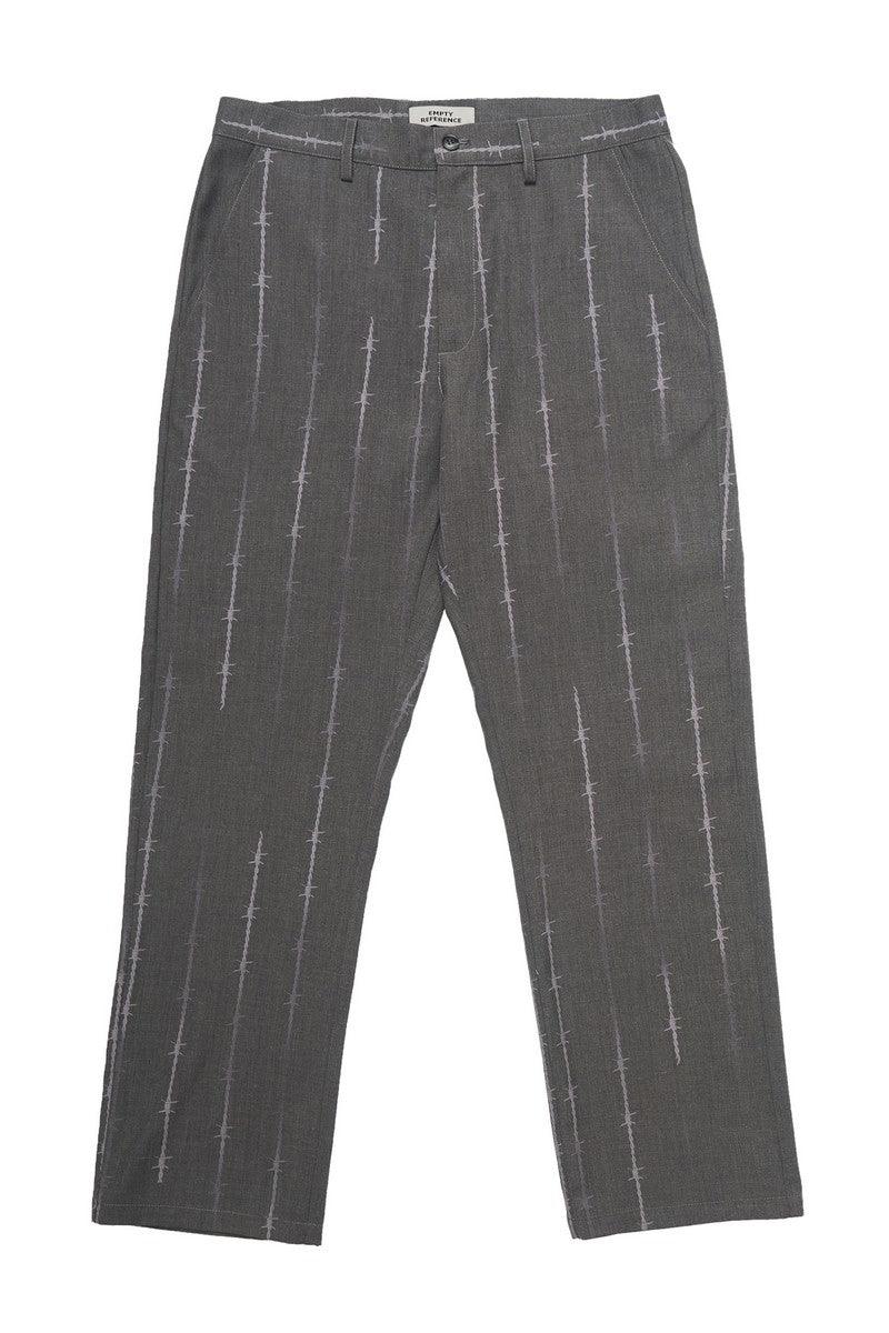 Empty Reference Thorn Print Straight Trousers