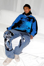 CZ Eyes Printed Sweater