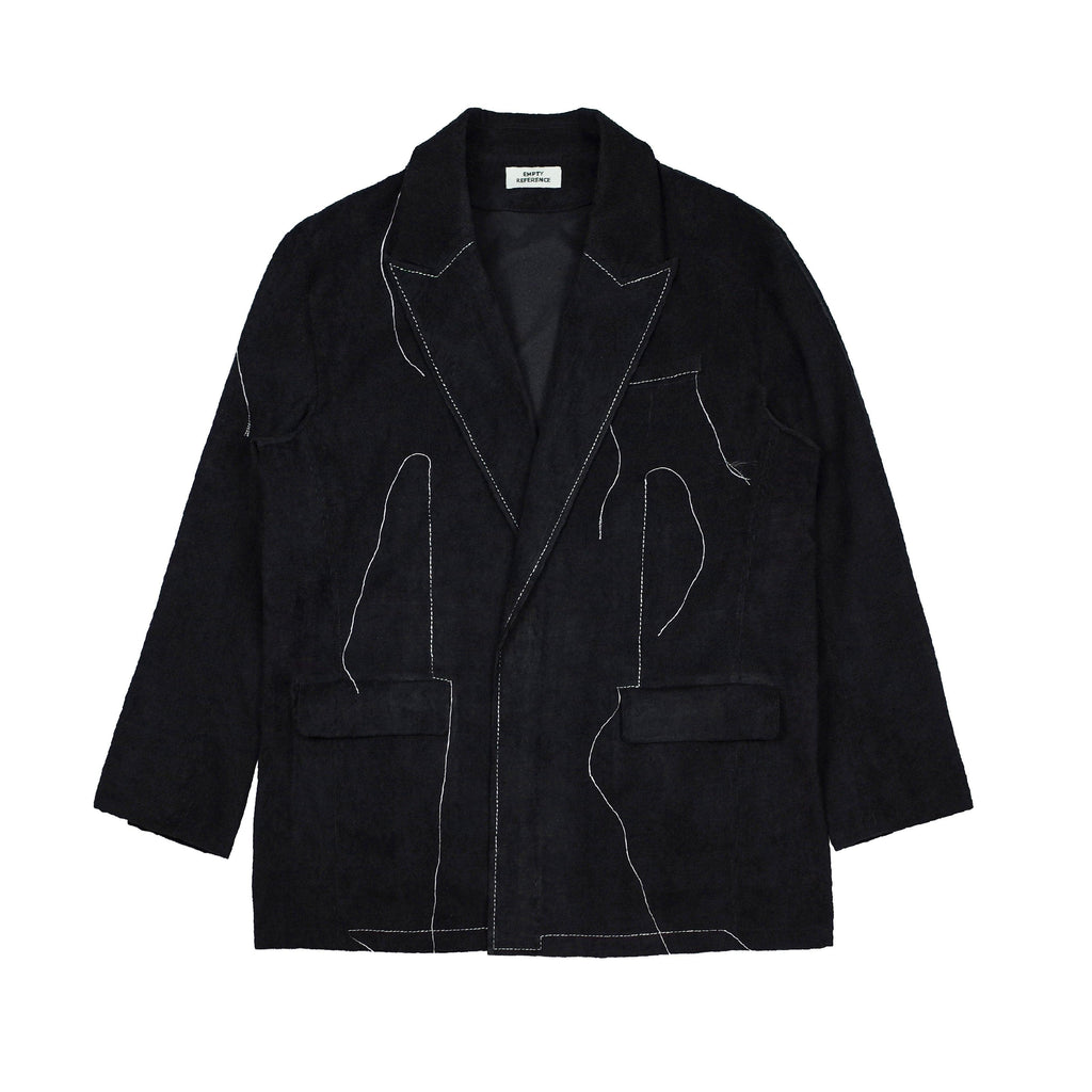 Empty Reference Black Corduroy Blazer