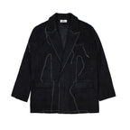 Empty Reference Black Corduroy Blazer