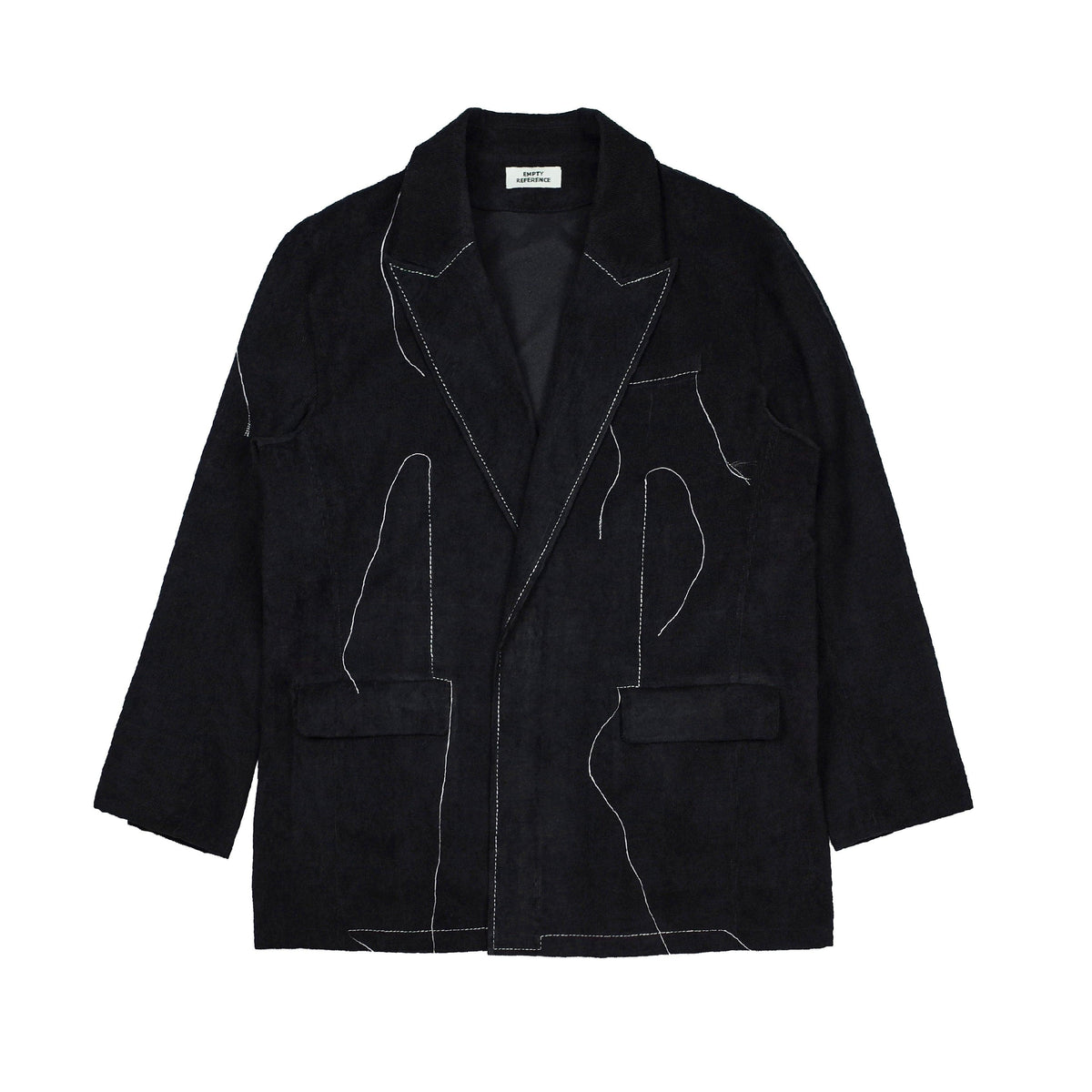 Empty Reference Black Corduroy Blazer
