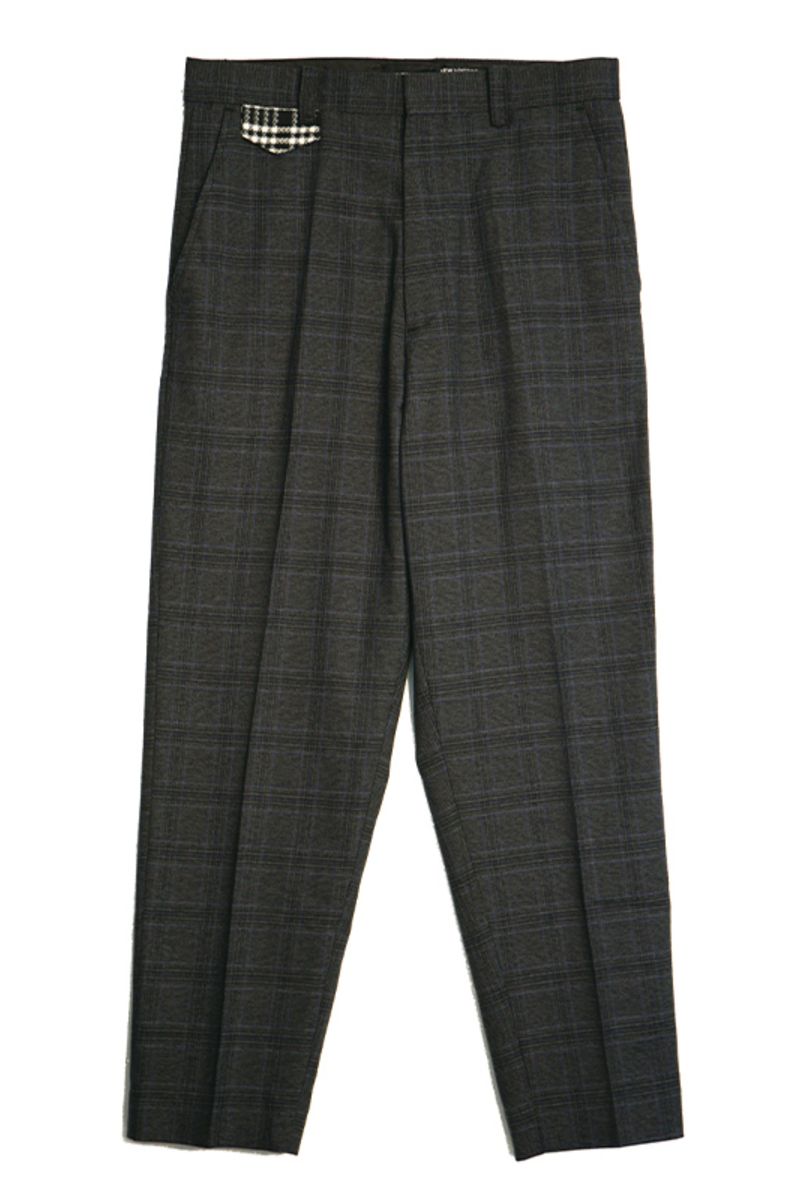 Mix7 Plaid Straight Trousers