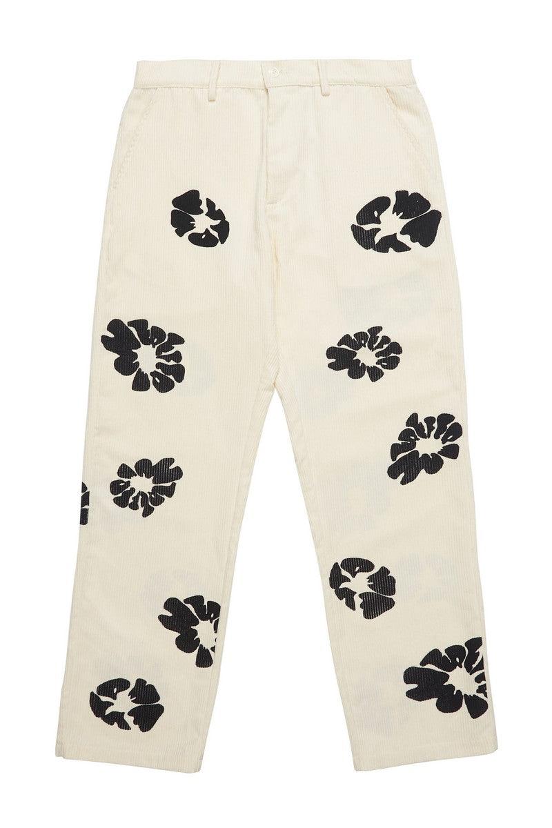 Empty Reference Logo Print Corduroy Trousers