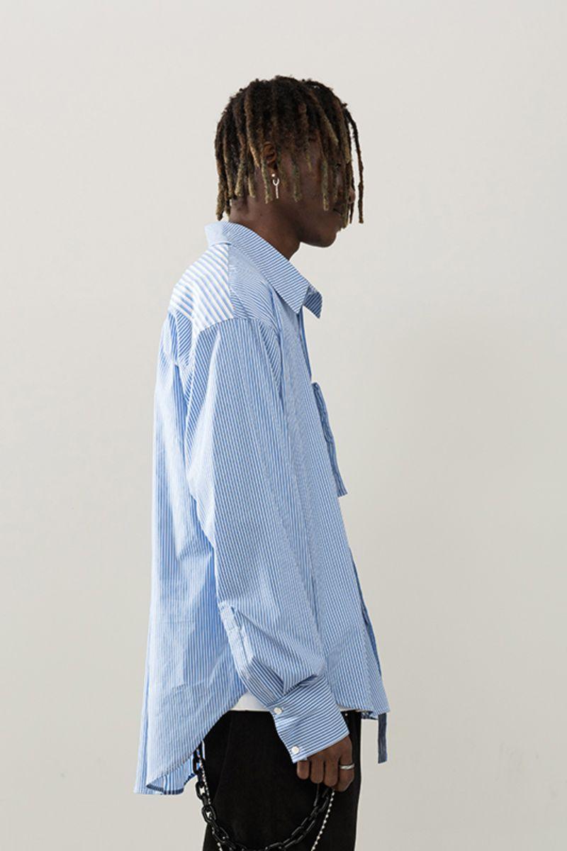 Empty Reference Split Striped L/S Shirt
