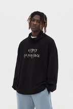 Empty Reference Black Logo Turtleneck