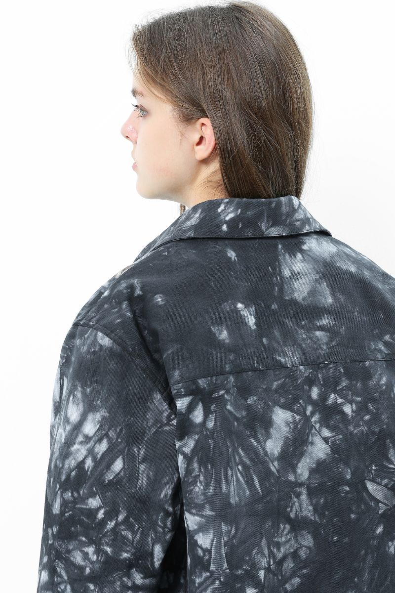 Unknown World Cloud Stained Ink Washed Jacket