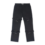 Empty Reference Black Straps Straight Trousers