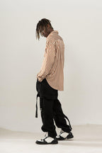 Empty Reference Brown Striped L/S Shirt