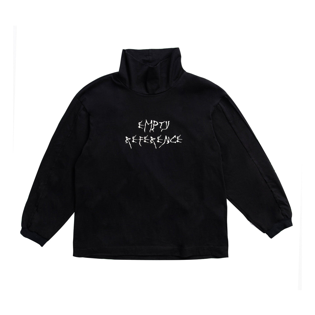 Empty Reference Black Logo Turtleneck