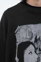 CZ Vampire Printed Sweater