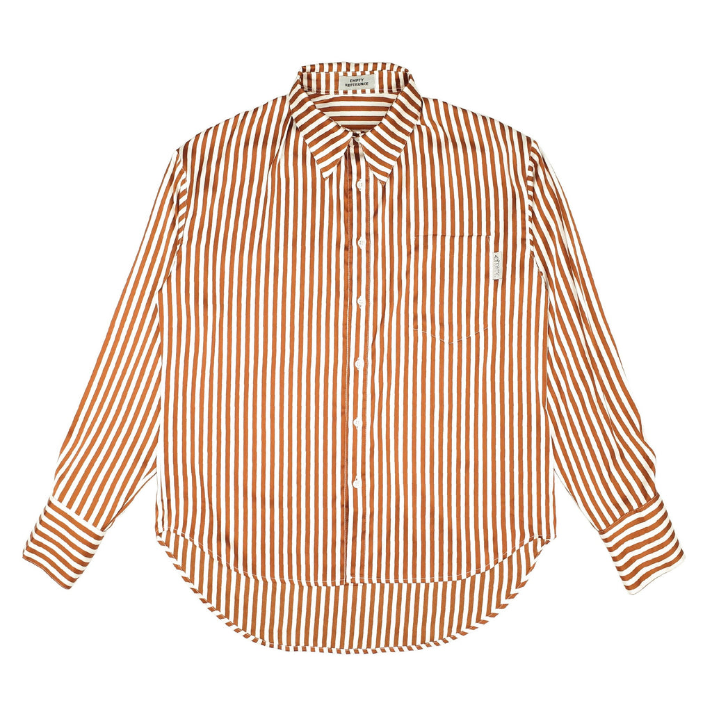 Empty Reference Brown Striped L/S Shirt