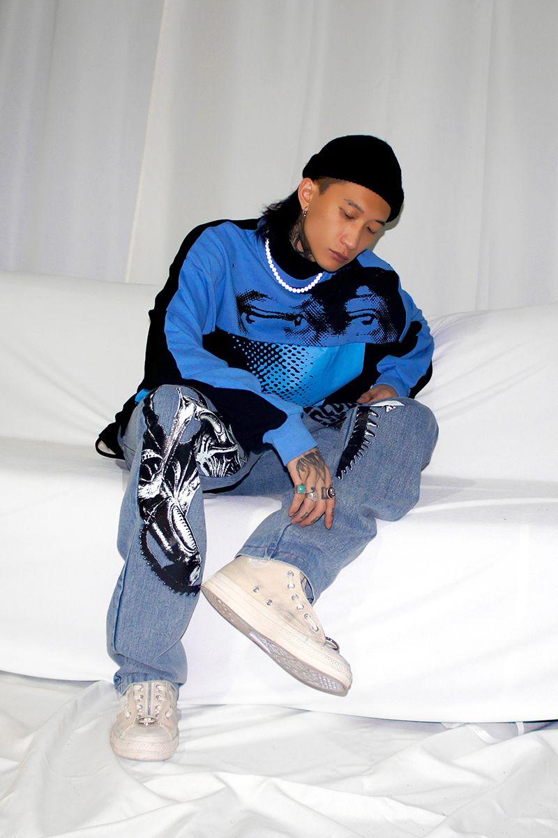 CZ Eyes Printed Sweater