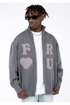 CZ Stand Up Collar Sweater