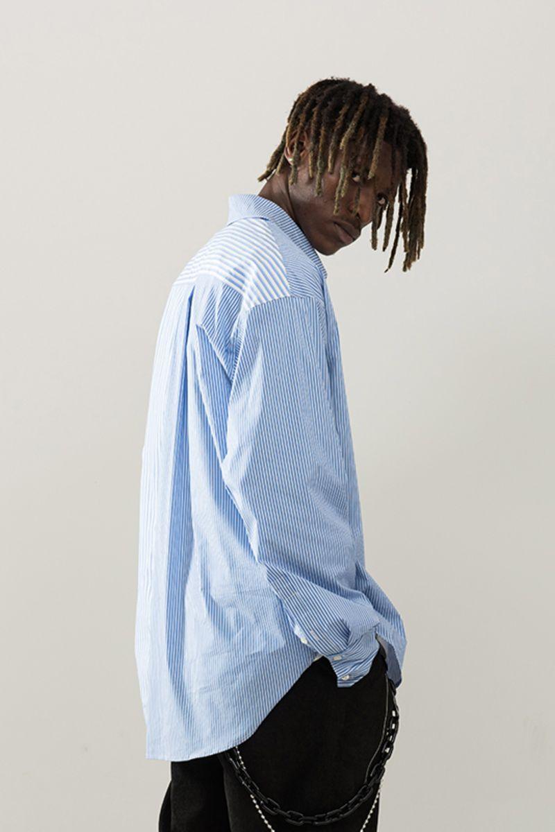 Empty Reference Split Striped L/S Shirt