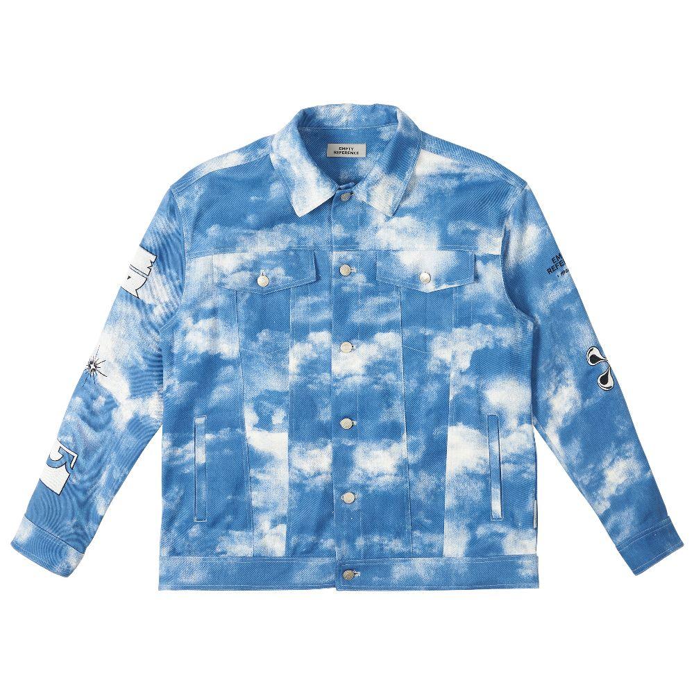 Empty Reference Clouds Tie Dyed Jeans Jacket