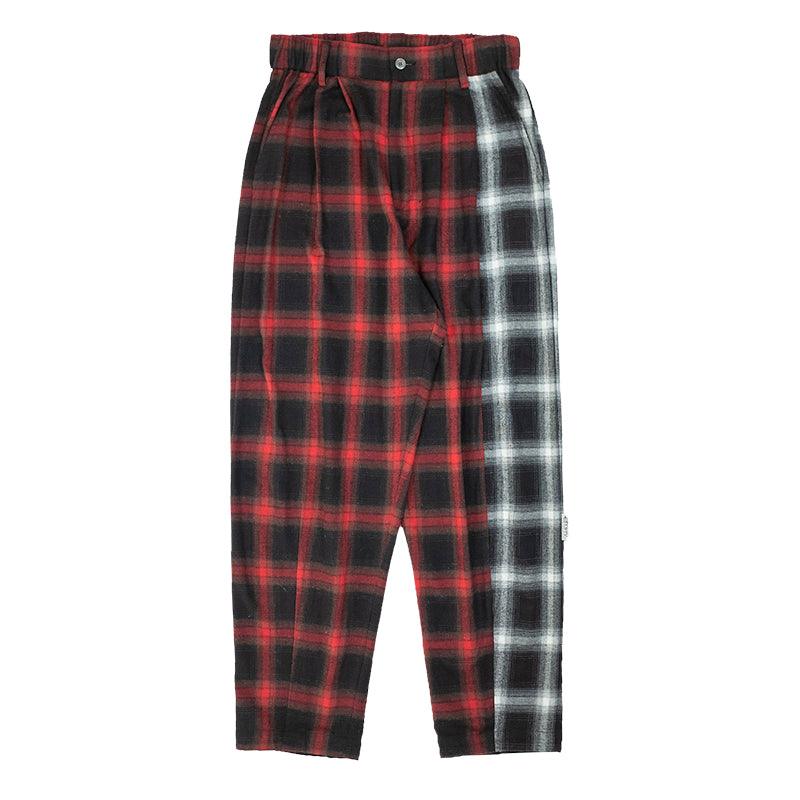 Empty Reference Plaid Stitching Trousers
