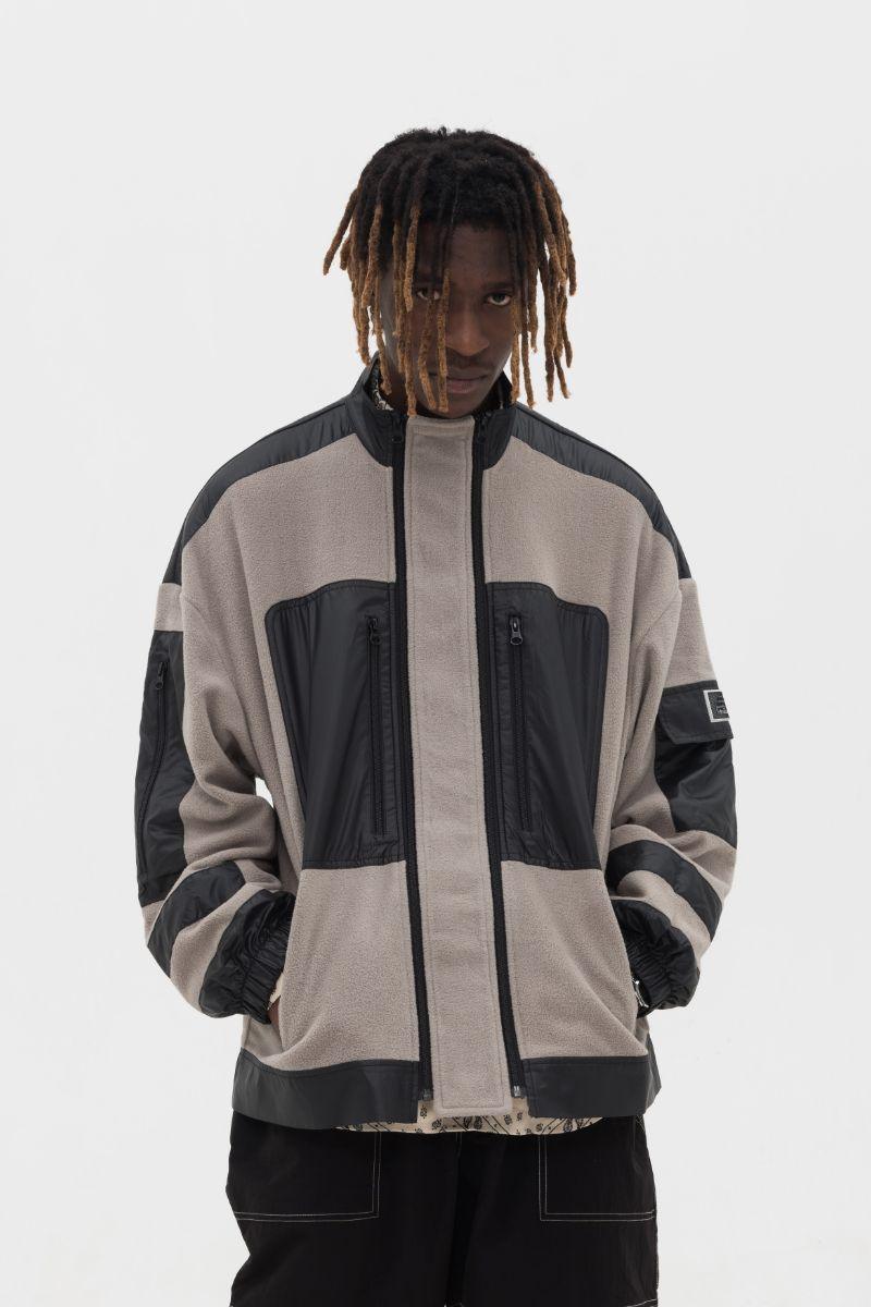 Empty Reference Gray Sherpa Fleece Jacket