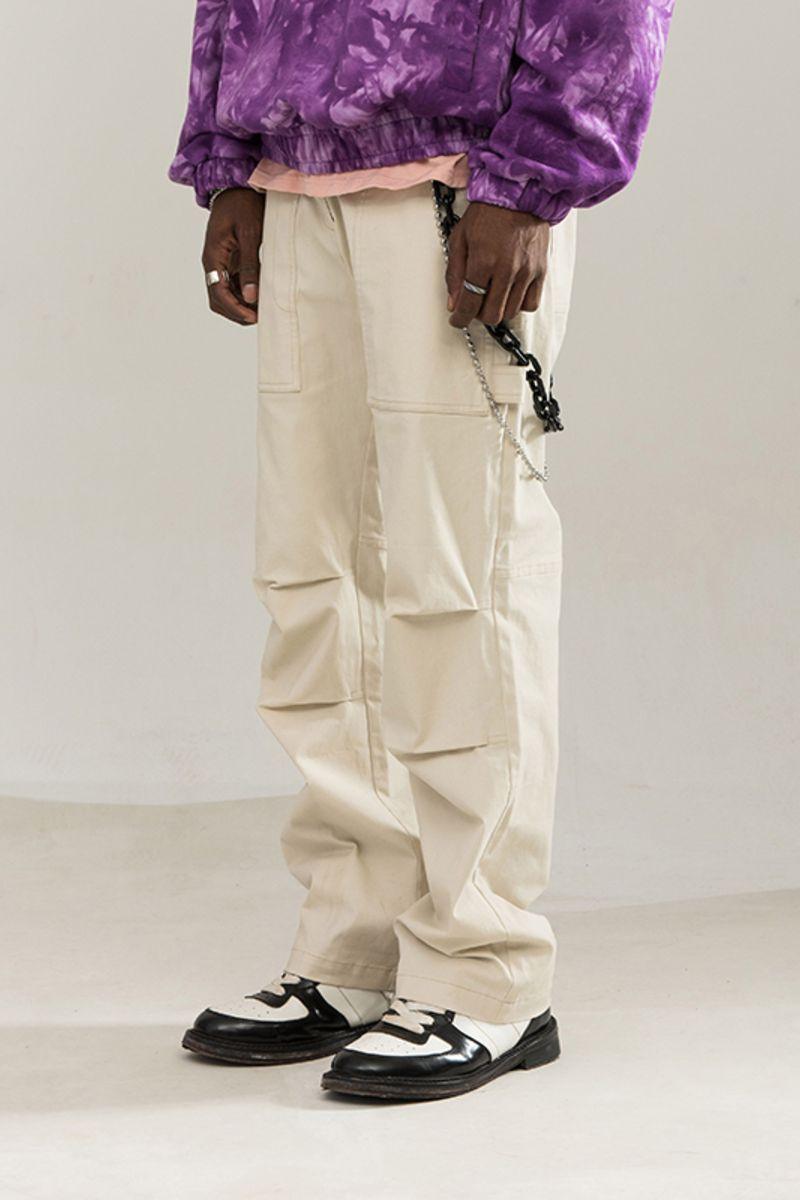 Empty Reference Milky Structure Trousers