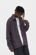 Empty Reference Purple Tweed L/S Shirt Coat