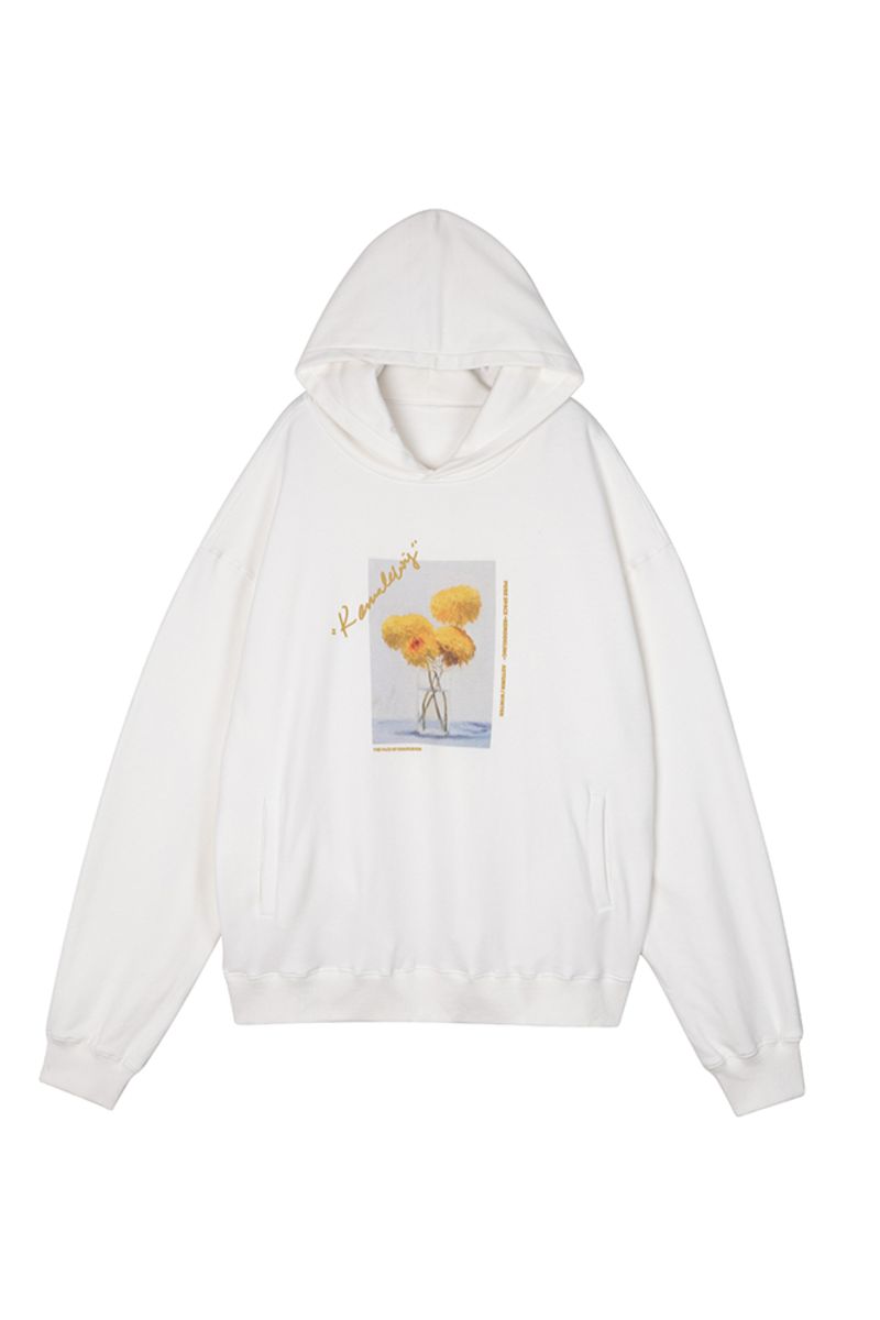 THINGY Sunflowers Oil Painting Hoodie