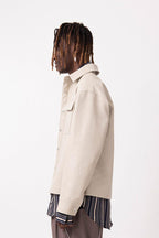 Empty Reference Apricot Leather Jacket