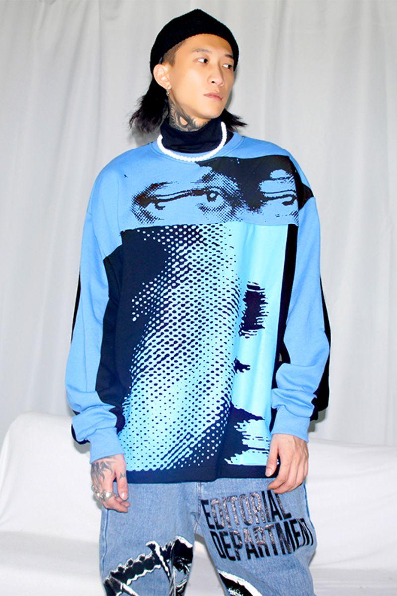 CZ Eyes Printed Sweater