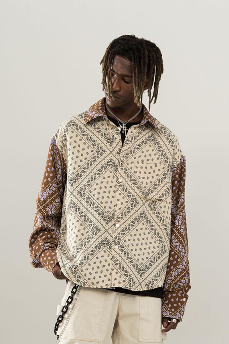 Empty Reference Beige Flowers L/S Shirt