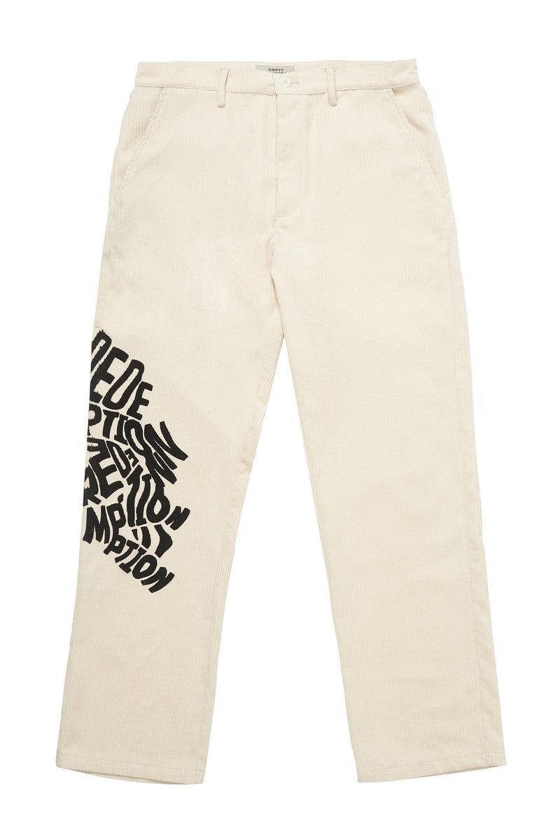 Empty Reference Redemption Corduroy Straight Trousers