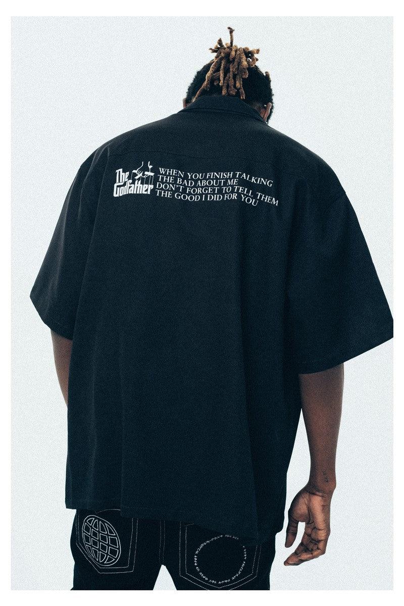 Antidote Godfather Print Cuban Shirt