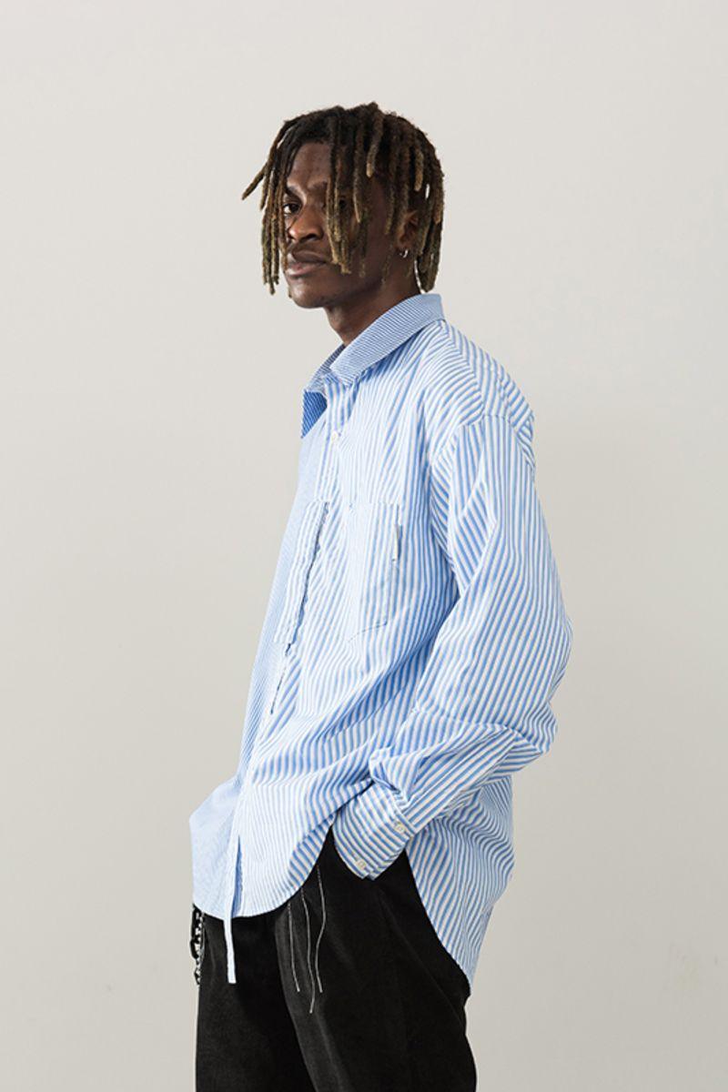 Empty Reference Split Striped L/S Shirt