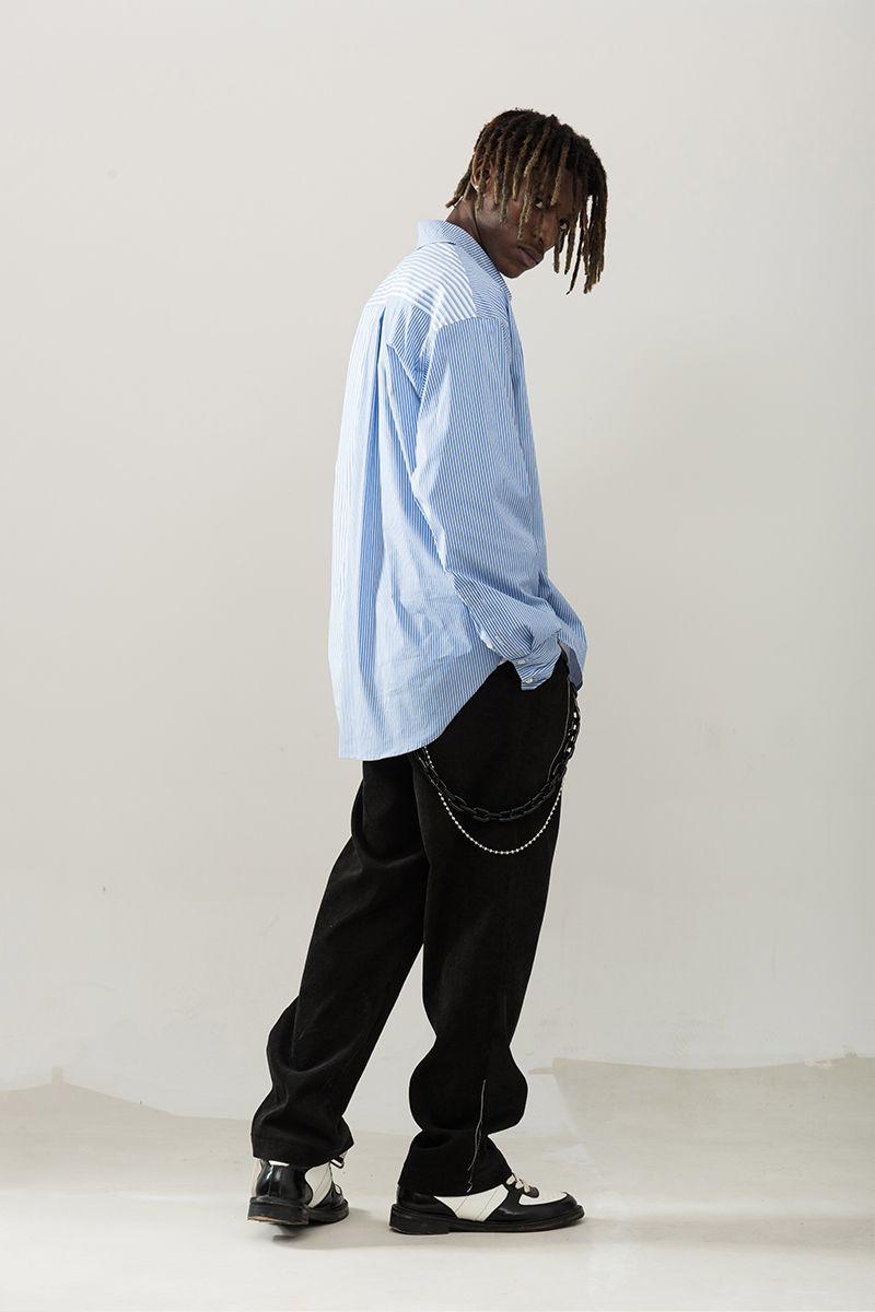 Empty Reference Split Striped L/S Shirt