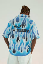 Empty Reference Flame Gradient Logo Cuban Shirt