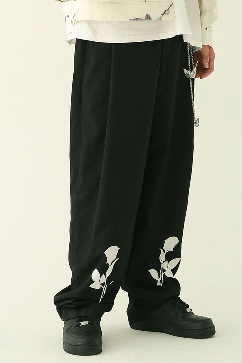 CZ White Roses Loose Trousers
