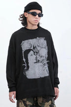 CZ Vampire Printed Sweater