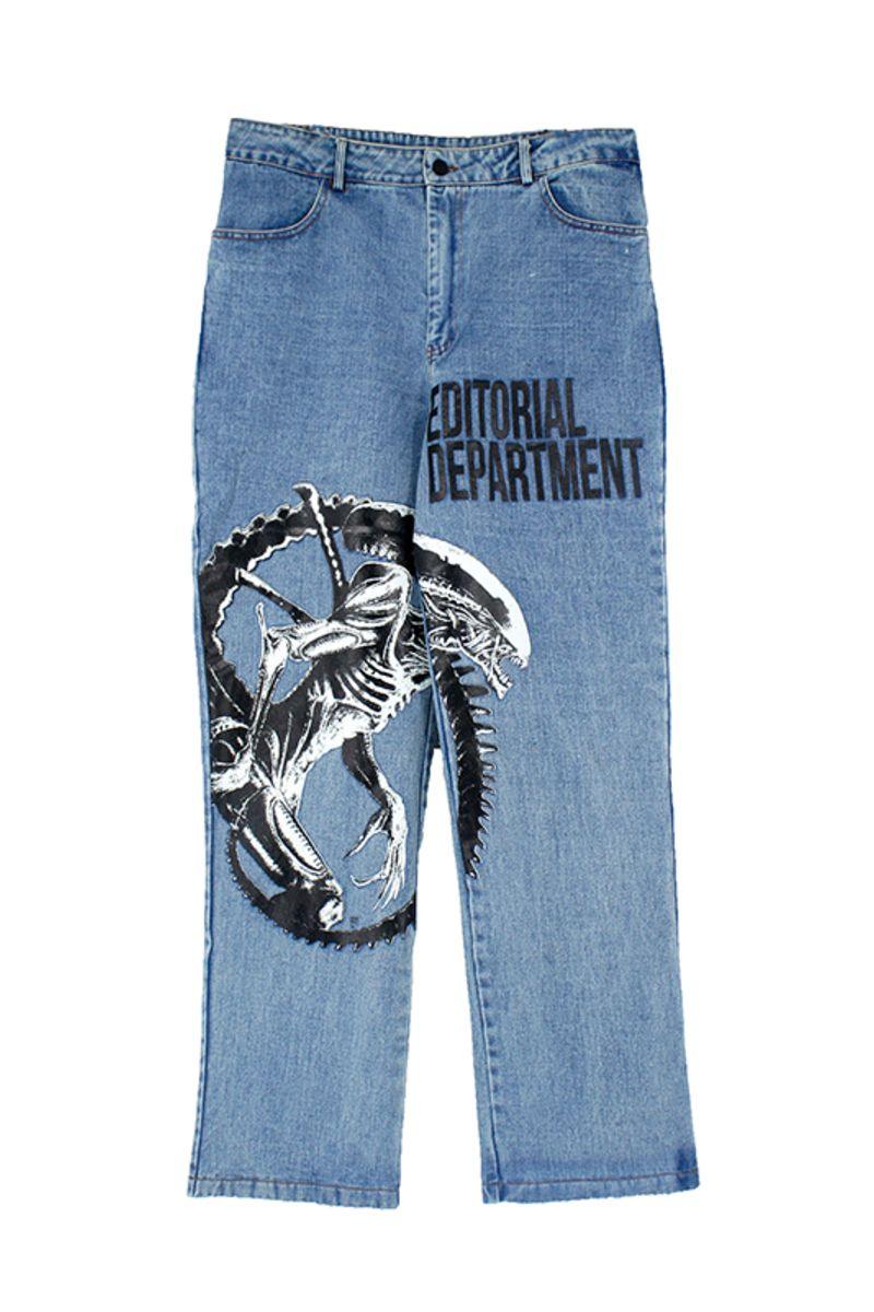 CZ Alien Printed Jeans