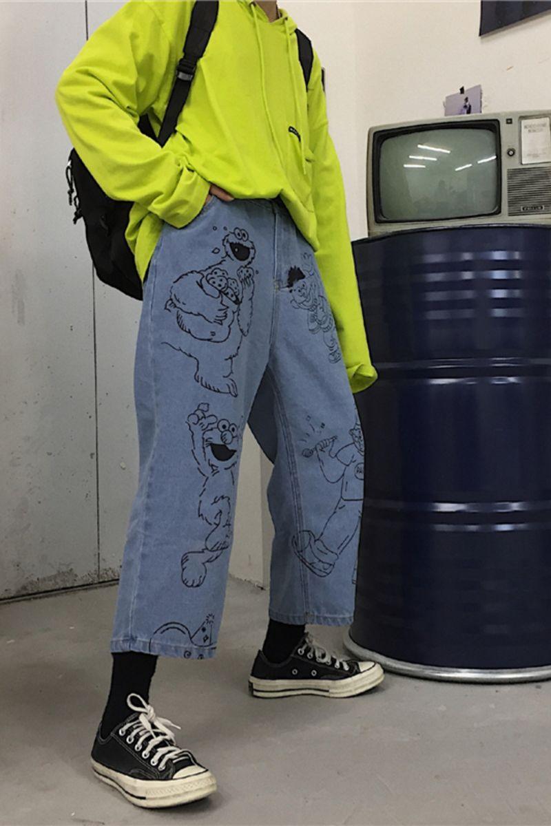 CZ Muppets Painted Cropped Jeans