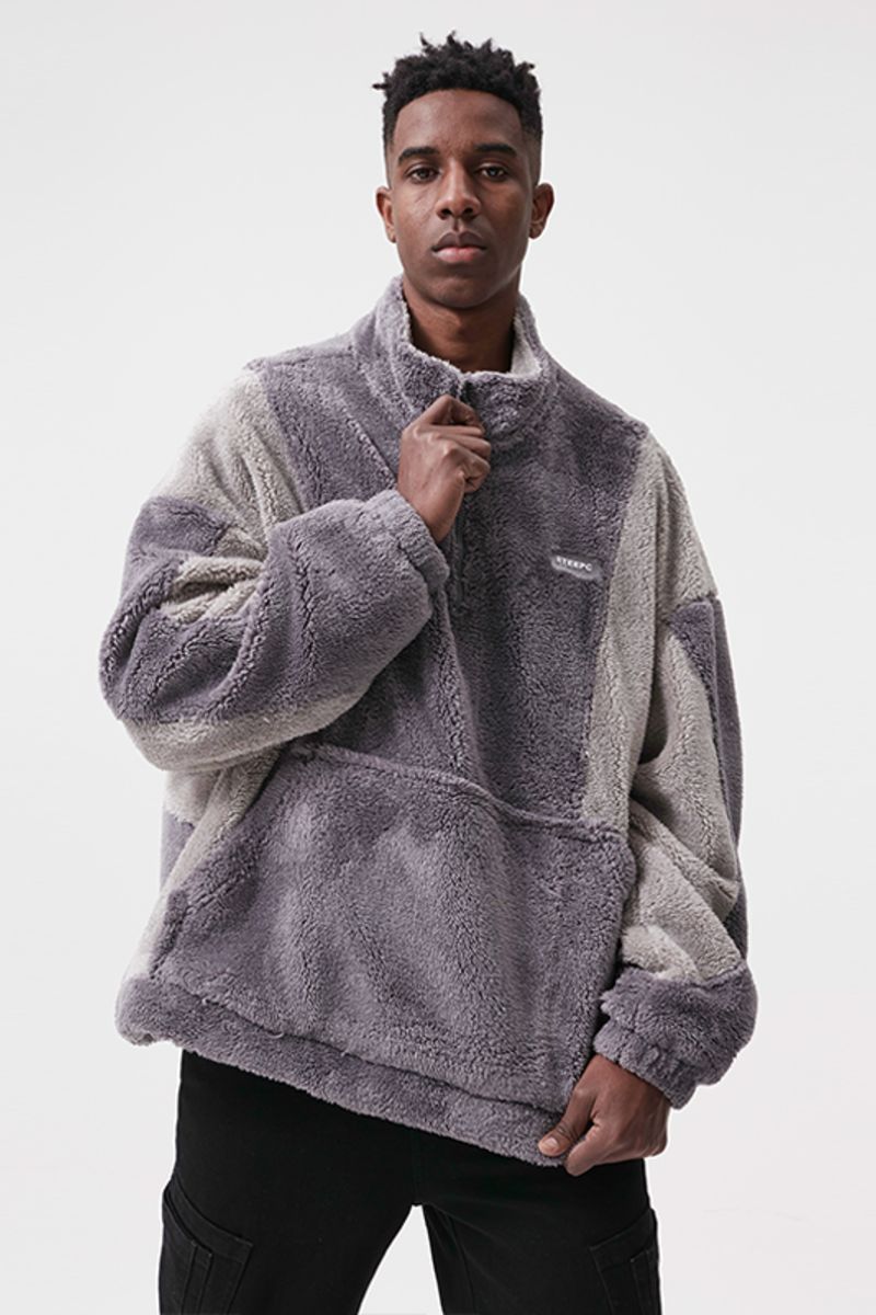 STEEPC Logo Sherpa Sweatshirt Jacket