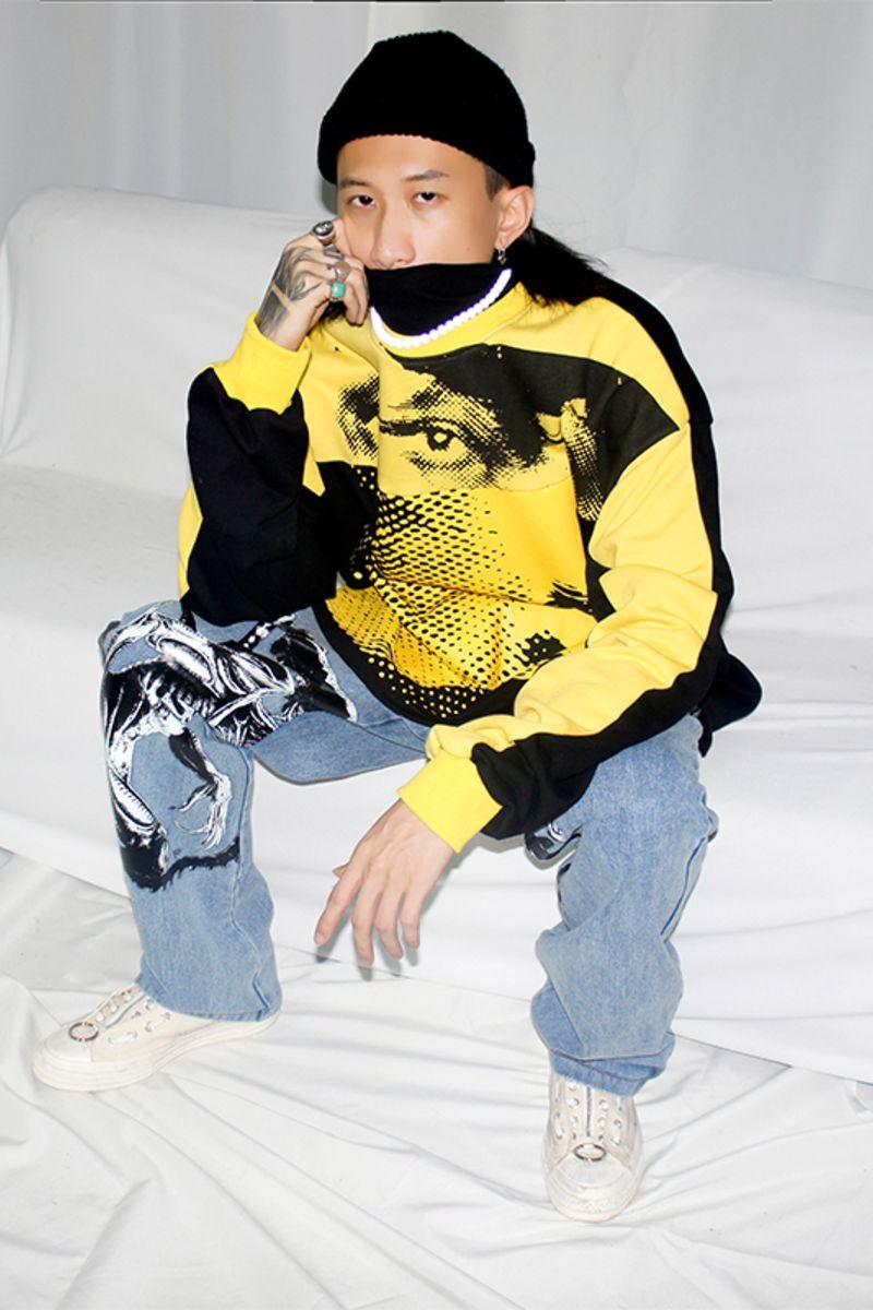CZ Eyes Printed Sweater