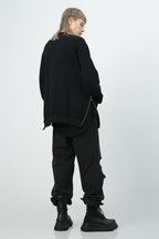 Unknown World Oversized Zipper Sweater