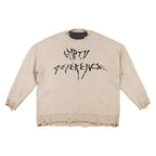 Empty Reference Logo Ripped Sweater
