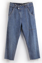 Mix7 Asymmetrical Loose Straight Jeans