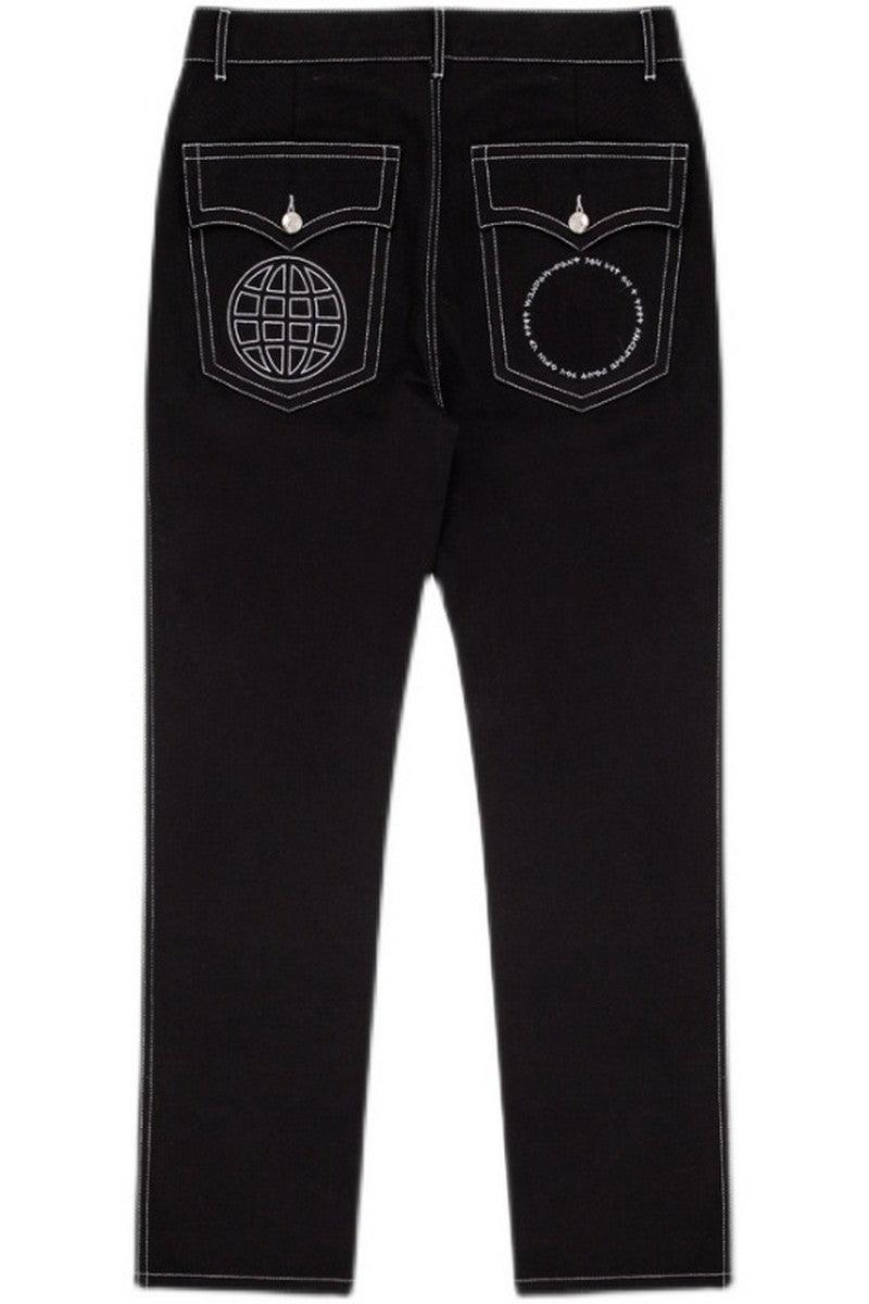 Antidote Embroidered Logo Loose Trousers