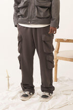 Empty Reference Multi Pocket Loose Sweatpants