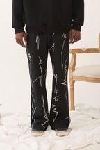 Empty Reference Lightnings Printed Flared Trousers