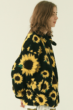 CZ Sunflowers Full Print Sherpa Jacket