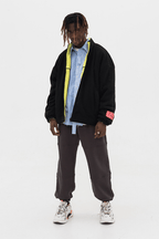 Empty Reference Reversible Black and Green Fleece Jacket